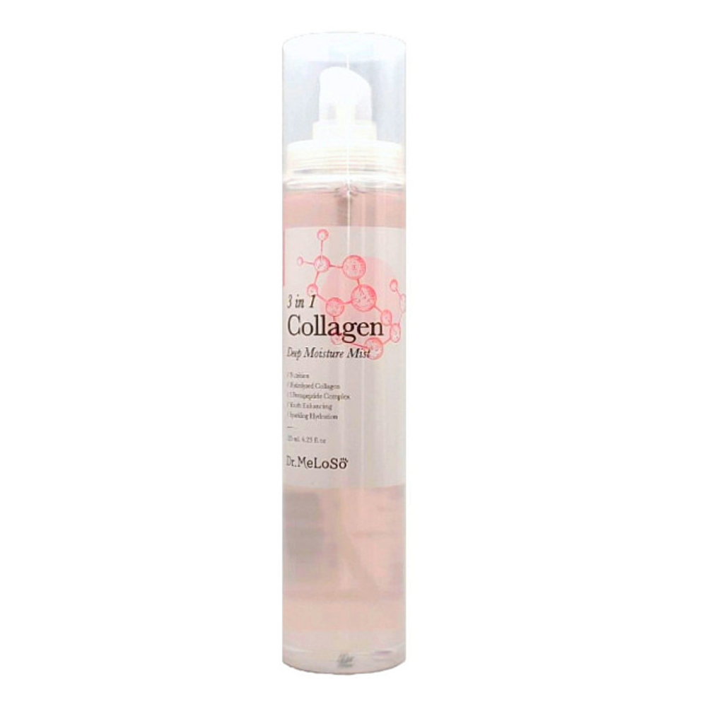 Dr.Meloso Mist 3In1 Collagen Deep Moisture Мист для лица увлажняющий с коллагеном, 125 мл