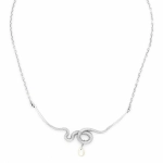 Колье ORI TAO, Venin, со змеей и перламутром, OT24.2-15-31780 (серебристый)