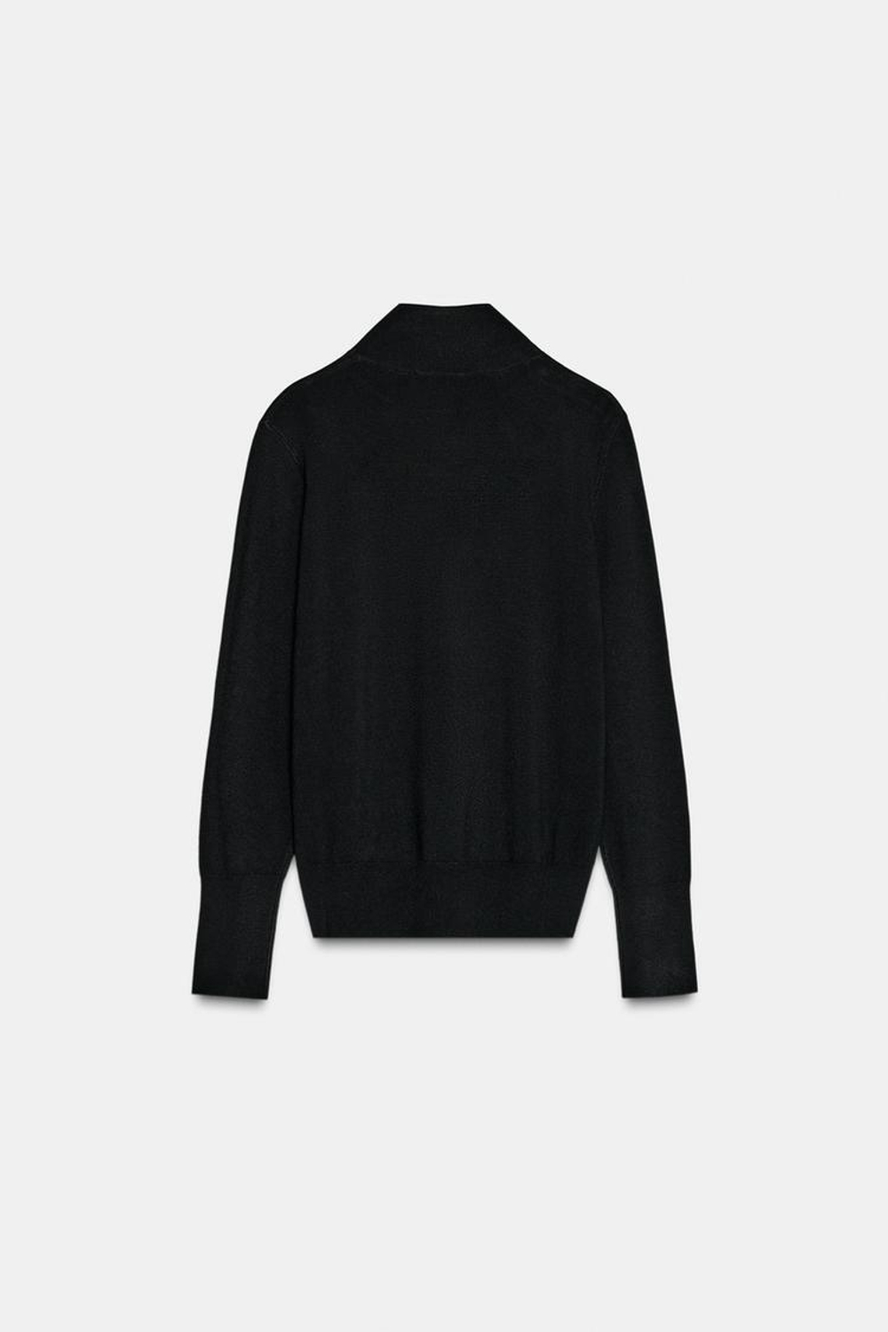 ZARA ВЯЗАНЫЙ ДЖЕМПЕР НА ПУГОВИЦАХ, ЧЕРНЫЙ