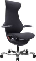 Эргономичное кресло Atom Black Экокожа Черный