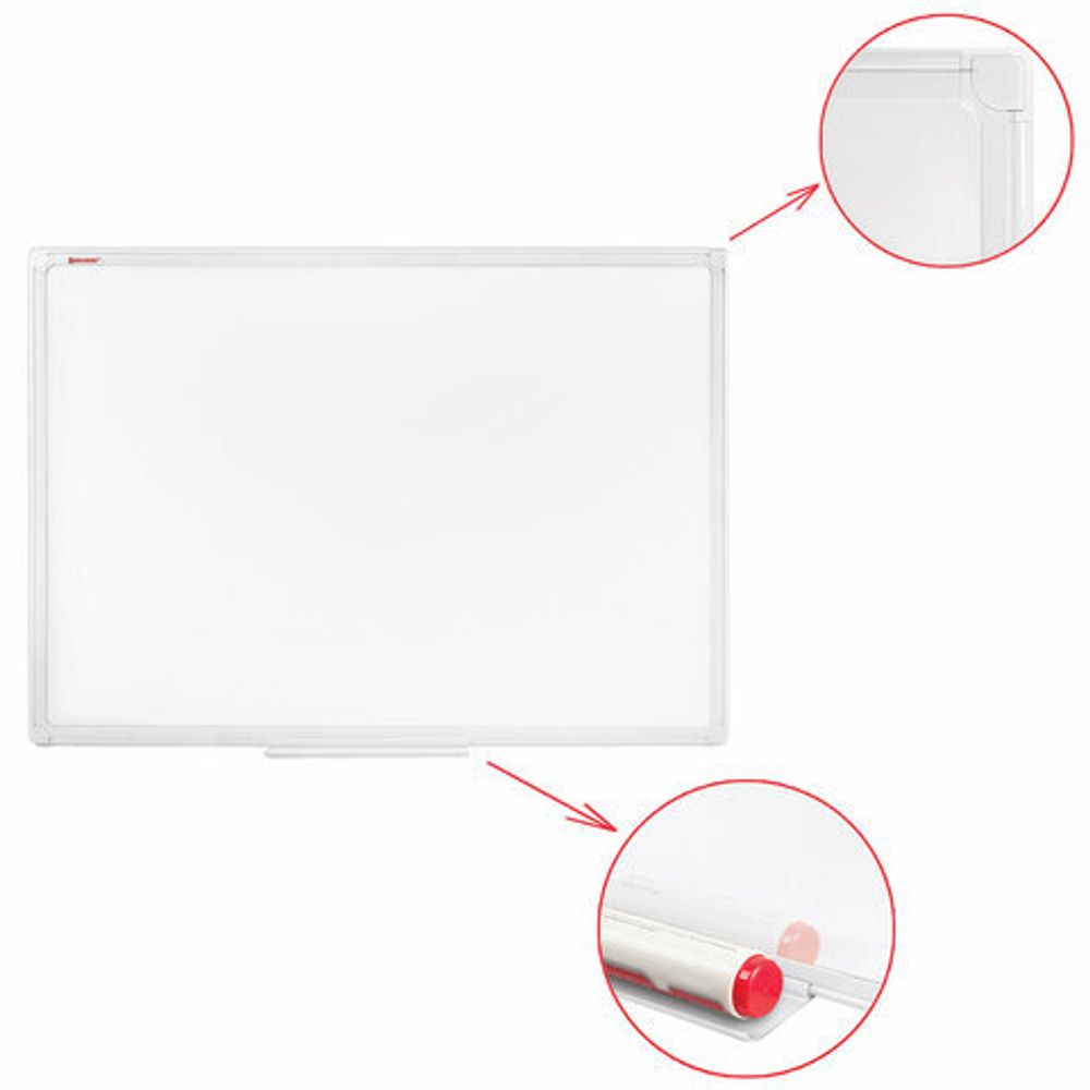 Доска магнитно-маркерная 60х90 см, ПВХ рамка, BRAUBERG "Standard", 237561