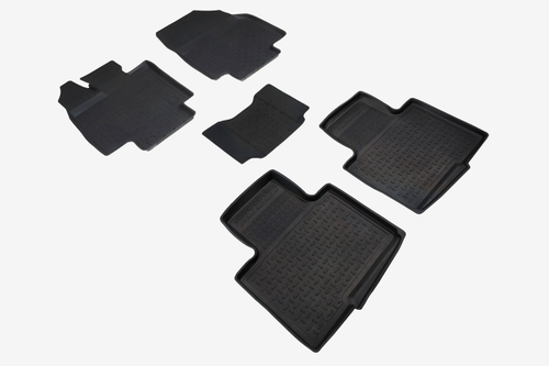 Резиновые коврики с высоким бортом для Toyota Highlander IV 2019-н.в. Seintex.95842