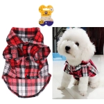 Кофта - рубашка фланелевая для мелких пород собак и кошек «BRO Style», цвет красный, р M