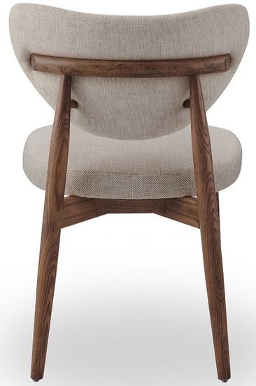 Cтул Comfy 3 бежевая ткань, ножки орех