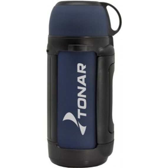 Термос TONAR 1400ML HS.TM-041 (крышка-кружка с ручк, доп.пл.чашка, скл.ручки, ремень)