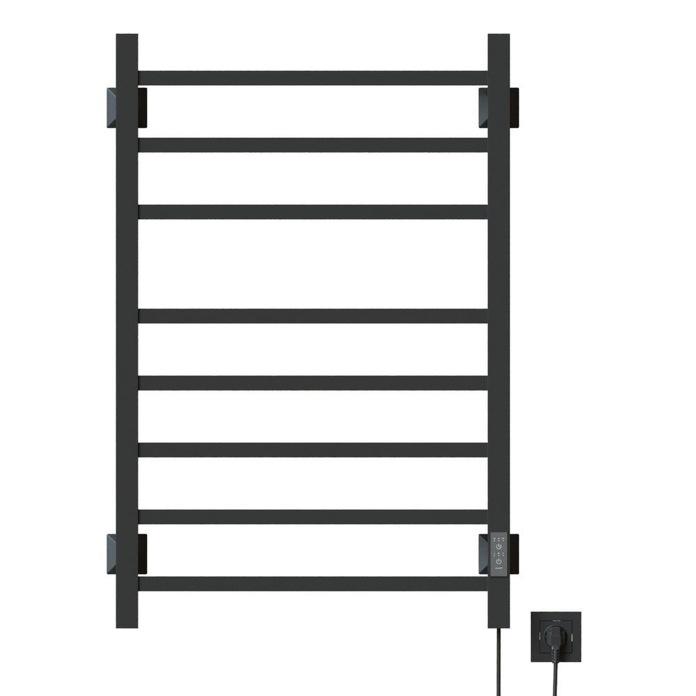 Полотенцесушитель MIXLINE FORTUNE  80х50 (таймер, 425 Вт, 8 перекладин) электрический ГРАФИТ