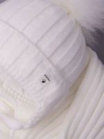 Шапка детская зимняя с помпоном и шарф