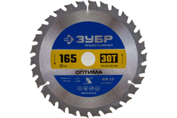 Диск пильный по дереву Оптима (165x20 мм; 30T) Зубр 36903-165-20-30_z01