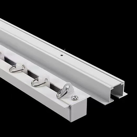 Встраиваемый ультратонкий карниз для штор, алюминиевый, скрытый, тихий ход, крючковый