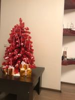 Искусственная красная елка «Огненная» (пвх) 150 см / 1.5 м