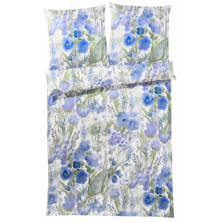 Постельное белье 2 спальное Elegante Avignon синее без простыни Германия