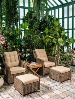 Оттоманка из искусственного ротанга OPAL