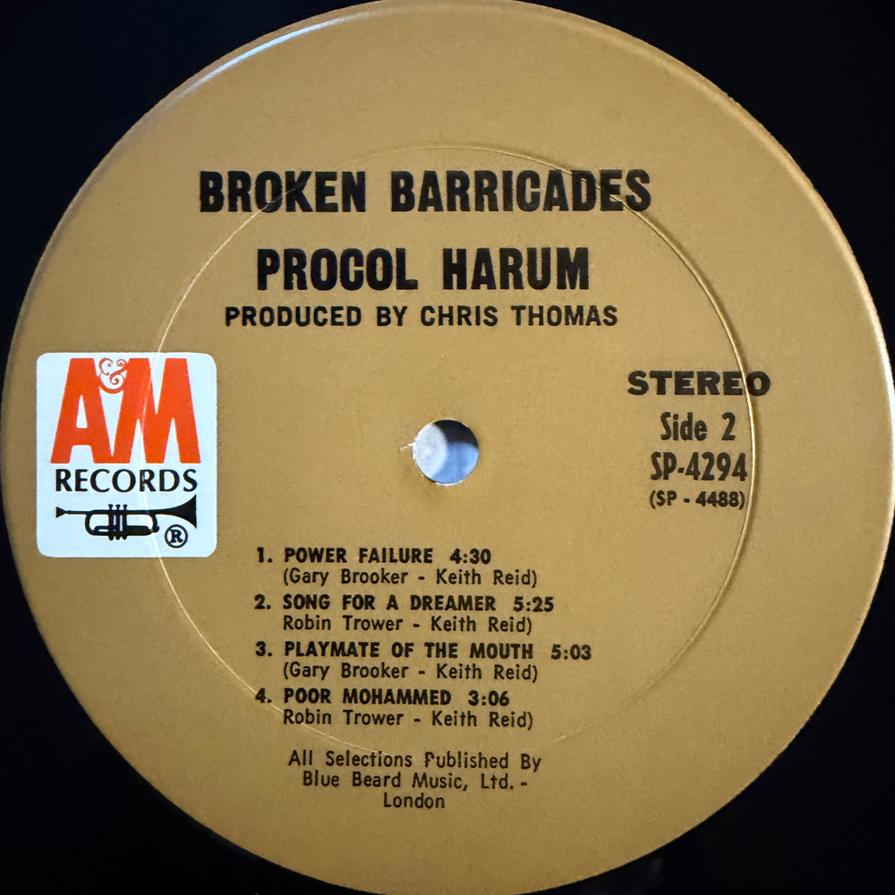 Procol Harum ‎– Broken Barricades (США 1971г.) Т