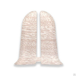 Заглушки (пара) к плинтусу "Идеал-М" Ясень светлый