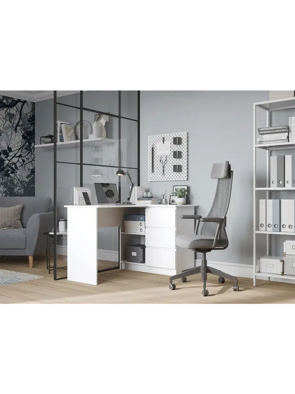 Стол письменный угловой с ящиками 124,85х50х77 см