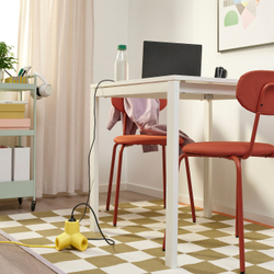 IKEA HORNFELS  (ИКЕА ХОРНФЕЛС)  -  Удлинительный кабель, желтый, 1,8 м
