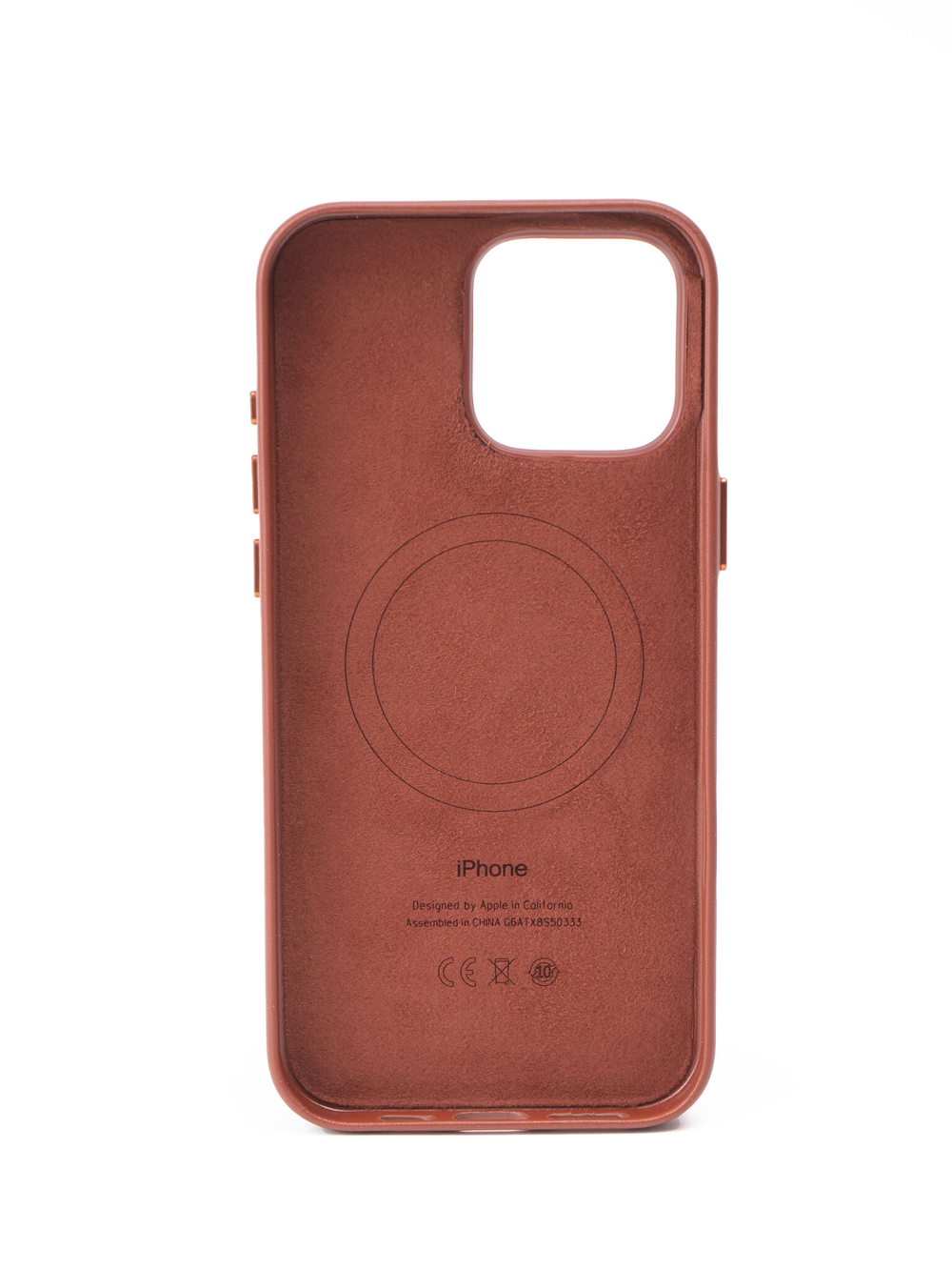 Кожаный чехол Leather Case iPhone 16 Pro MAX Темно Коричневый