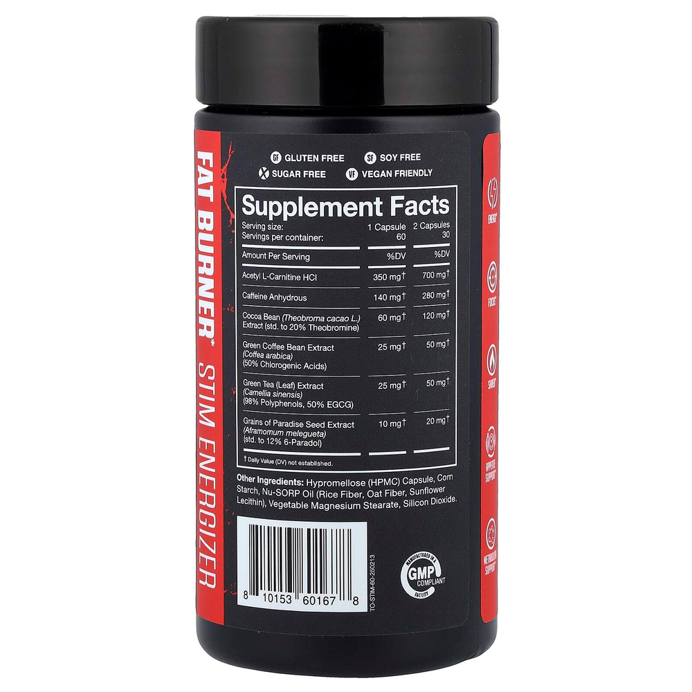 JNX Sports, The Omen!®, сжигатель жира, 60 растительных капсул