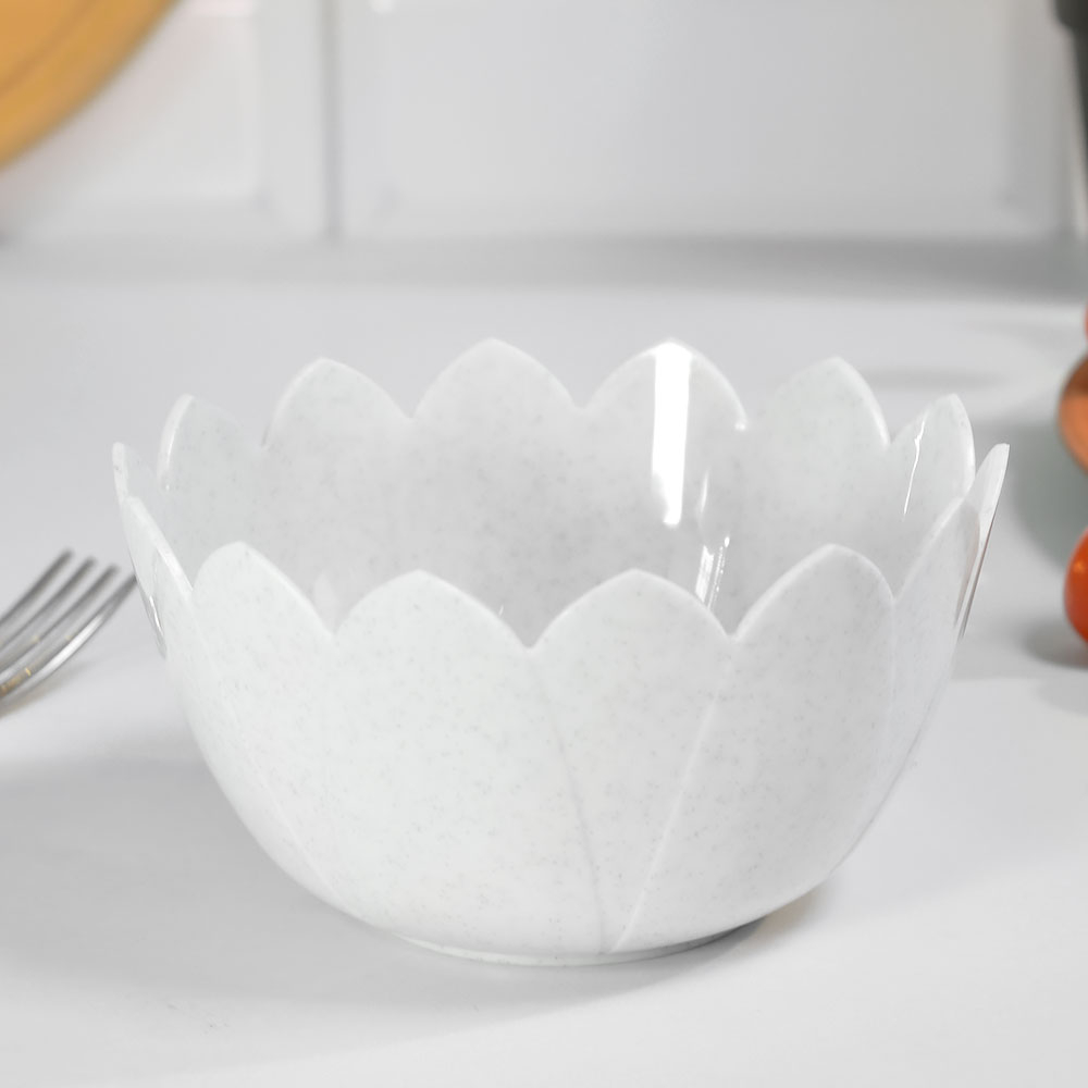 Набор салатников 4шт "Basilic", белый мрамор