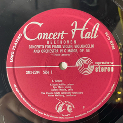 Винтажная виниловая пластинка LP Бетховен Beethoven Konzert Fur Klavier, Violine, Violoncello Und Orchester In C-Dur, Op. 56 Tripelkonzert (Германия 1975)