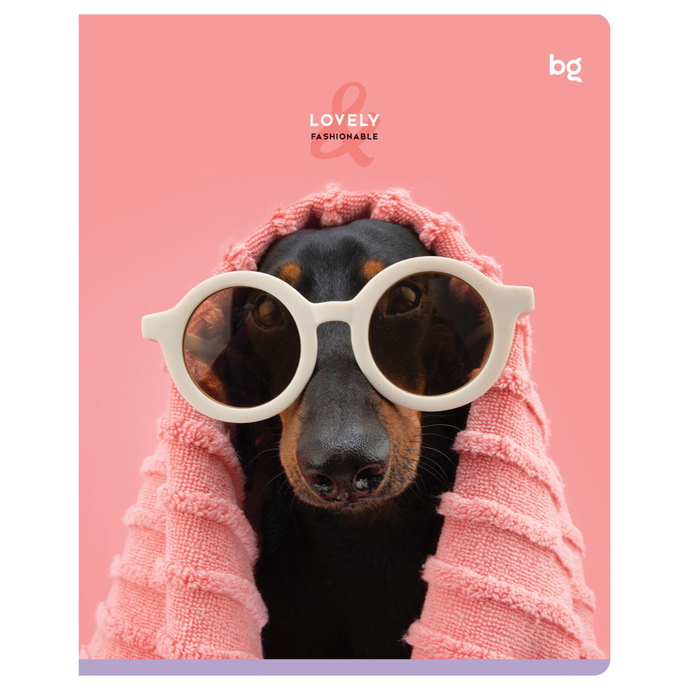 Тетрадь 48л., А5, линия BG "Lovely", микро sandy-touch лак