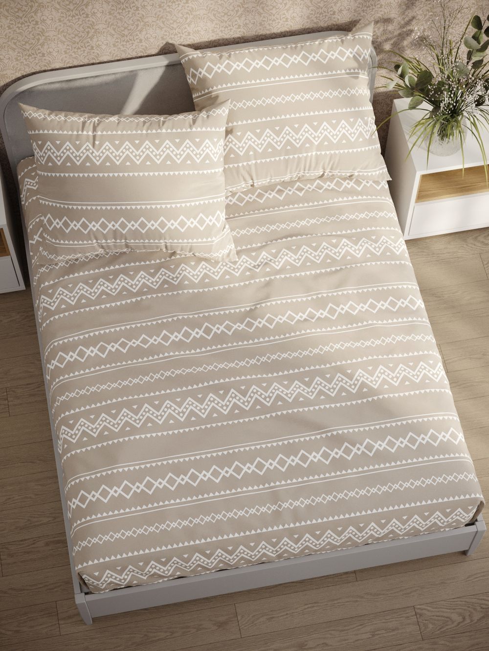 Простынь сатин Milky Garden "Gustor" 200x215 см