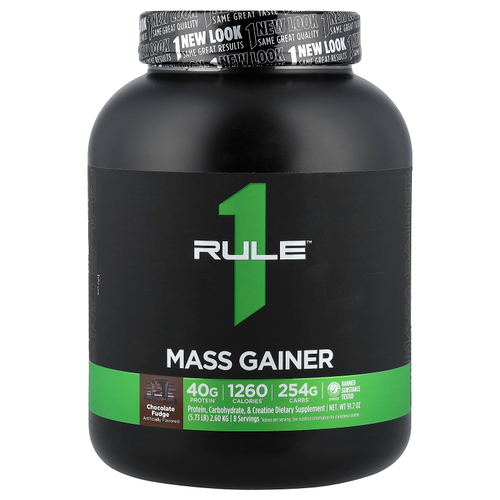 Rule One Proteins, средство для набора мышечной массы, со вкусом шоколадной помадки, 2,6 кг (5,73 фунта)