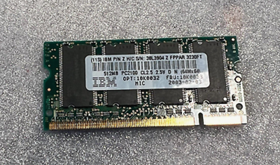 Оперативная память IBM 512MB PC2100 DDR 266MHz PC-2100 Sodimm 10K0032