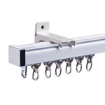 Тихий алюминиевый карниз для штор с бегунками, потолочный/настенный