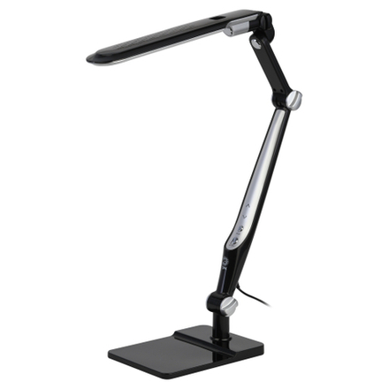 Настольный светильник ЭРА NLED-497-12W-BK светодиодный на струбцине и с основанием черный