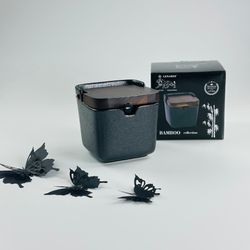 Lenardi 235-027 Сахарница 9,5см с ложкой BLACKWOOD в под.уп.(х36)Фарфор