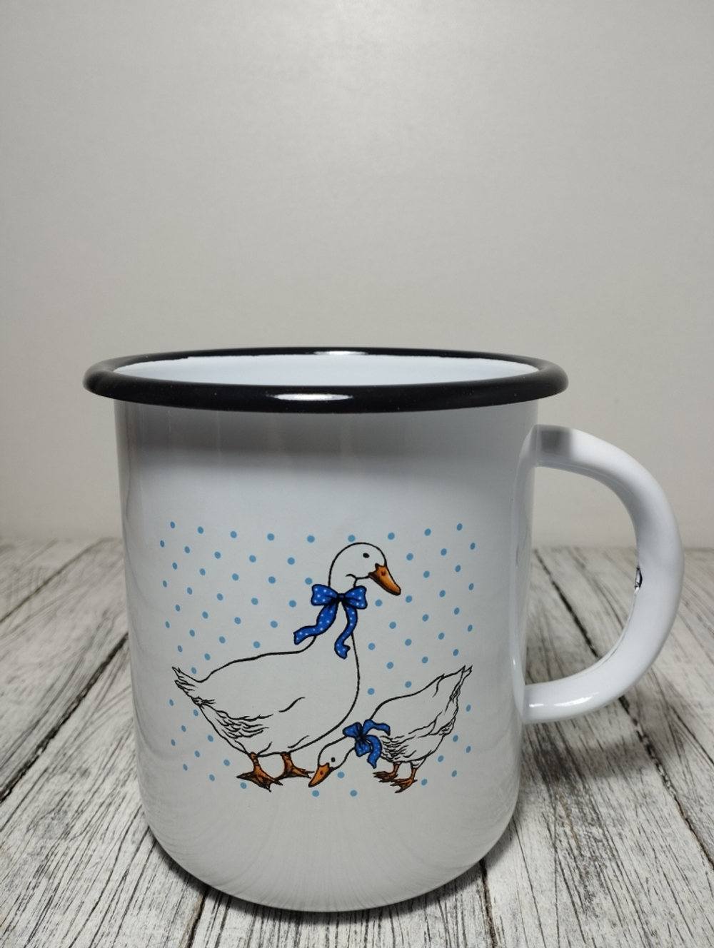 Кружка 1,0л с рисунком Гуси белая (12шт) 1с3с