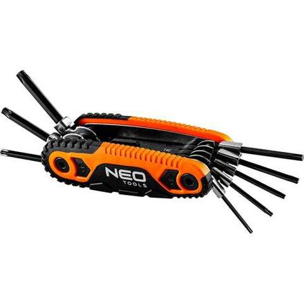 Ключи NEO Tools Torx, с ручкой, в наборе 8 шт 09-573