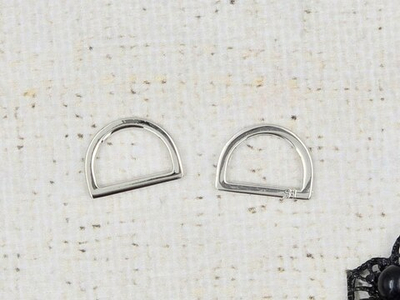 Полукольцо металлическое, р. 2х1,5 см, никель