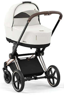 Коляска Cybex Priam IV Rosegold complete и автокресло Cloud G i-Size Fog Grey 3 в 1 Off White