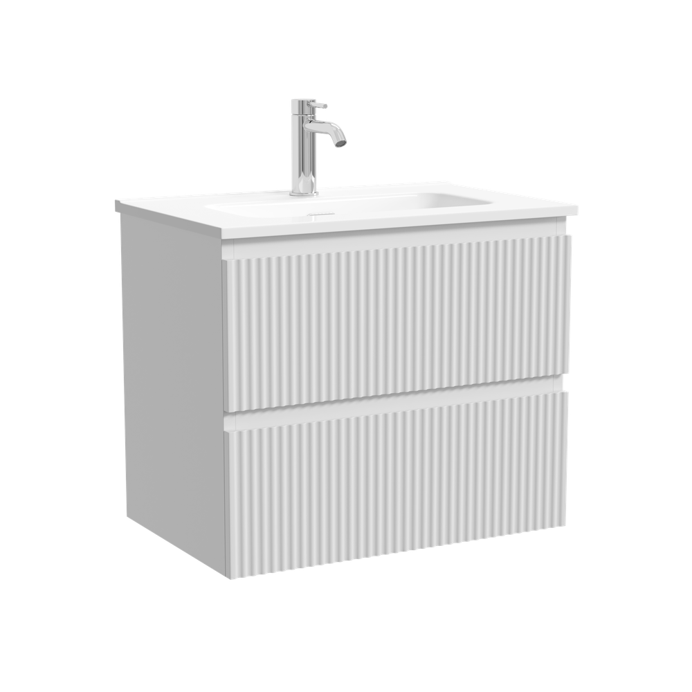 Тумба подвесная SANCOS Snob R 590х390х500, c двумя ящиками оснащенными доводчиками, Bianco, арт.SNR60/39W