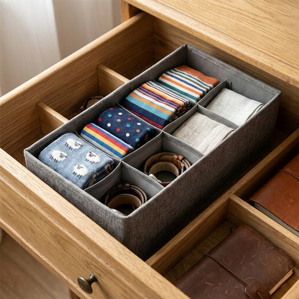 Коробка с отделениями Ytterån, 8 отделений, 32х15х10, полиэстер