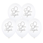 Шар латексный 35см С Днем Свадьбы (Белый)