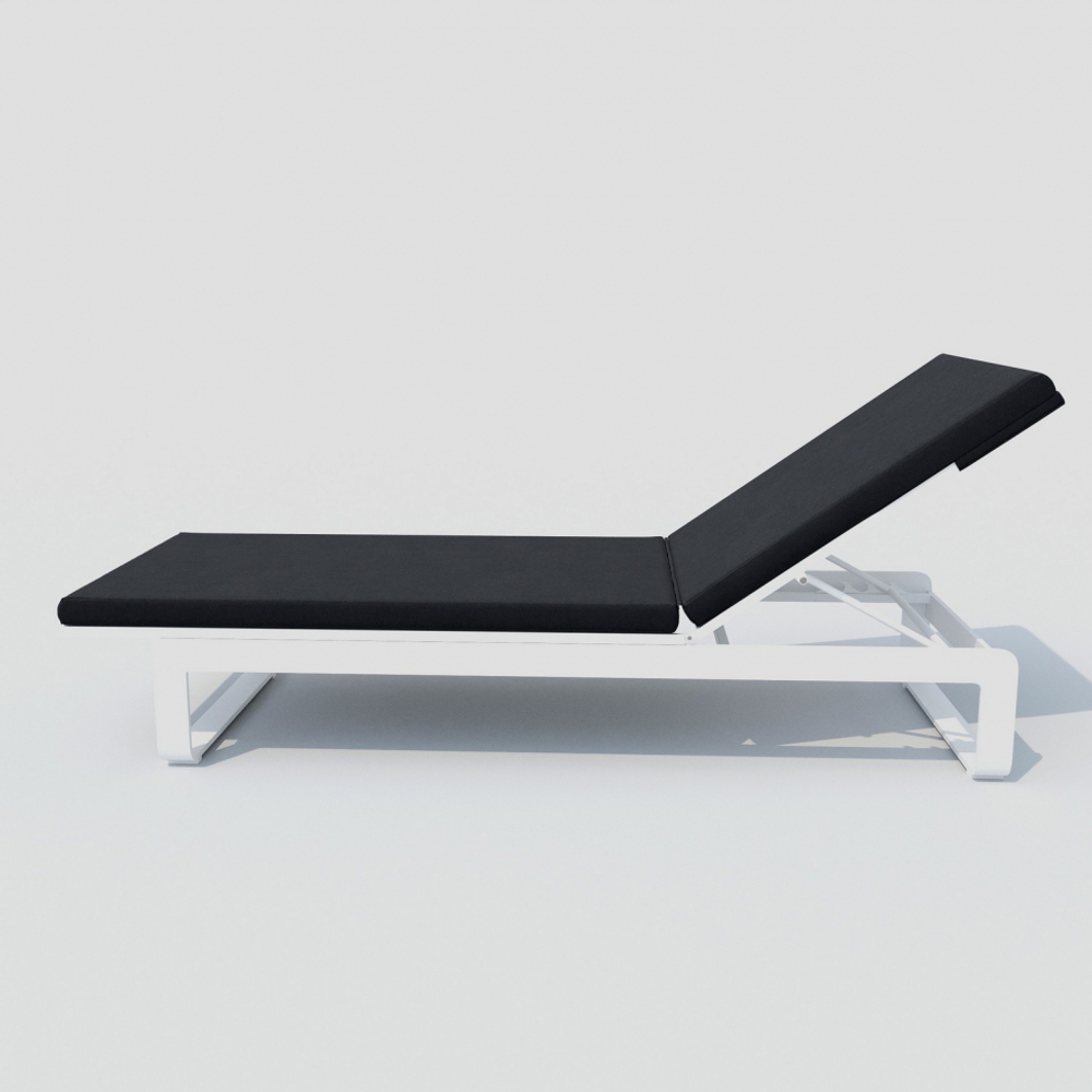 Шезлонг Ideal Patio ЛЕТТО антрацит - белый каркас