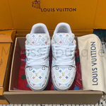Кроссовки Louis Vuitton x Takashi Murakami белые с цветными узорами