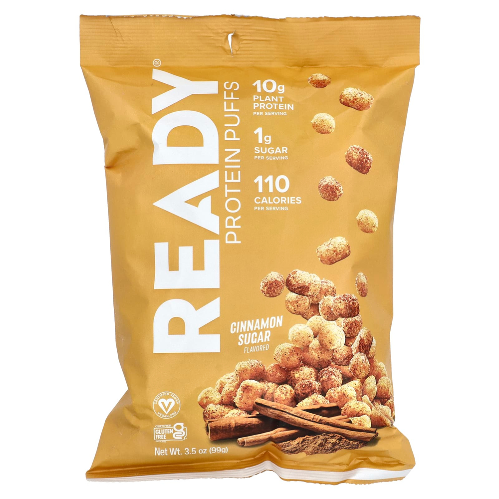Ready, Protein Puffs, сахар с корицей, 99 г (3,5 унции)
