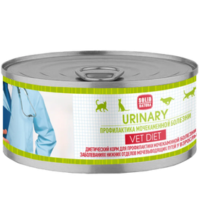Solid Natura Vet Diet Urinary (консерв.) для кошек, профилактика МКБ 100гр.