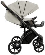 Детская коляска Roan Bass Next 2.0 3 в 1 с автокреслом Pituso Santiso Pro Black BSN/45/2 Marzipan/Black/руч.Cappuccino(2 места)