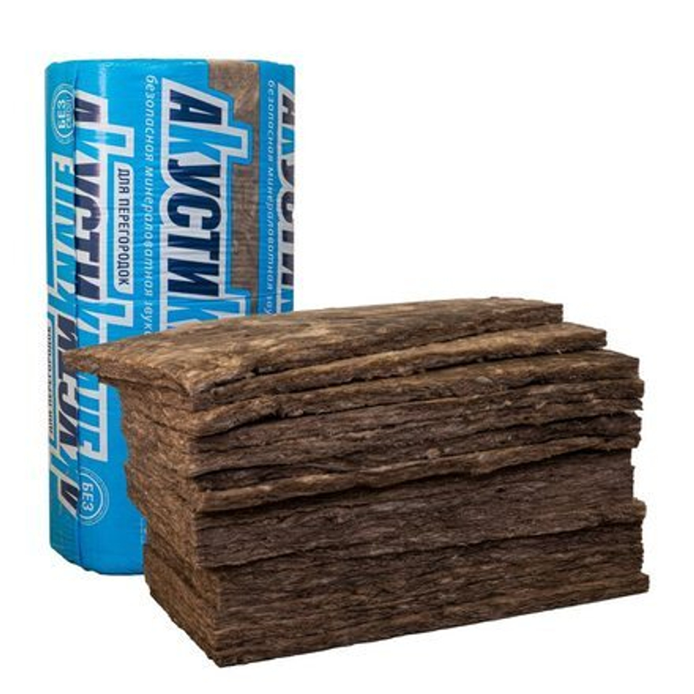 Звукоизоляция Кнауф Акустик AS 100х610х1230 6кв.м, 0,6 куб.м