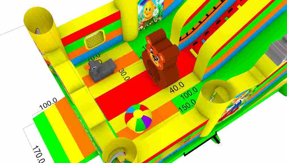 Коммерческий надувной батут «Добрая русская сказка 5», 8*4*5 м