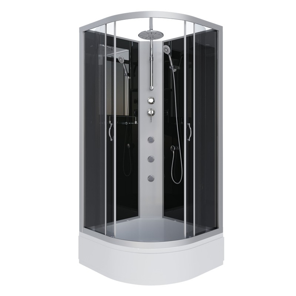 Душевая кабина Niagara Classic NG-3502-14BKTG (100х100х210) средний поддон(26см),стекло тонированное,4 места