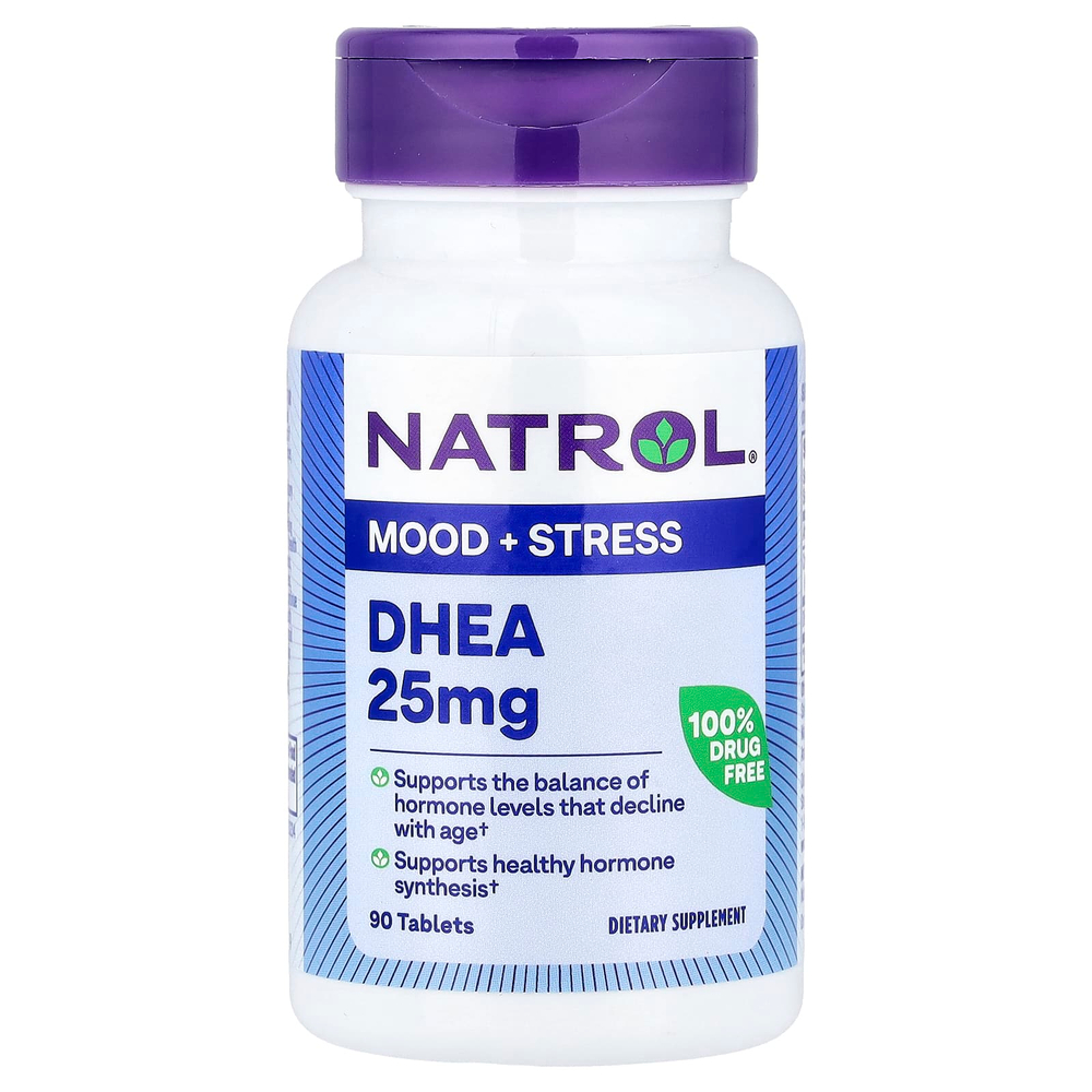 Natrol, DHEA, 25 мг, 90 таблеток