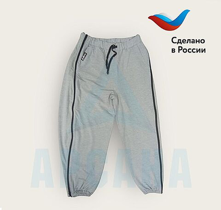 Брюки ортопедические с расширением на бедре. Размер 4XL (56-58). Цвет СЕРЫЙ