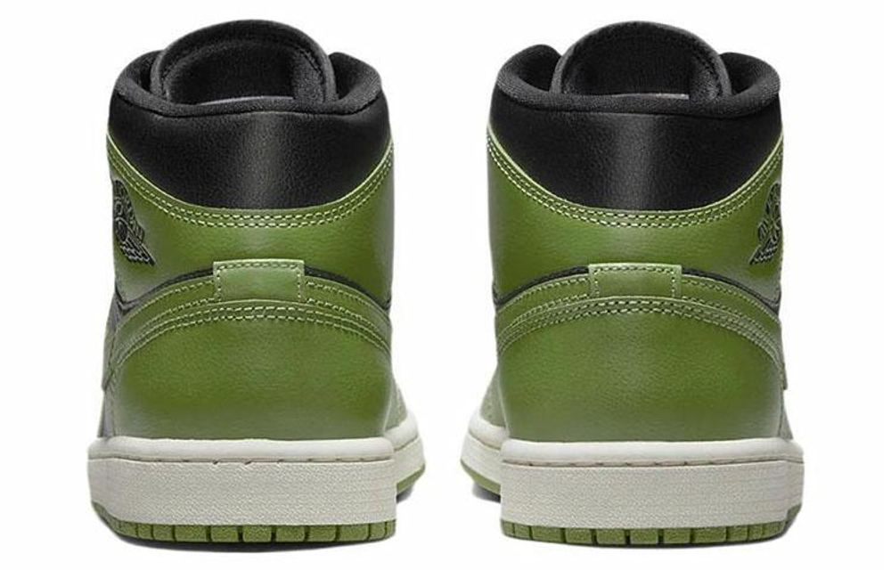Кроссовки Jordan Air Jordan 1 Mid "Green Black" (Женская размерная сетка)