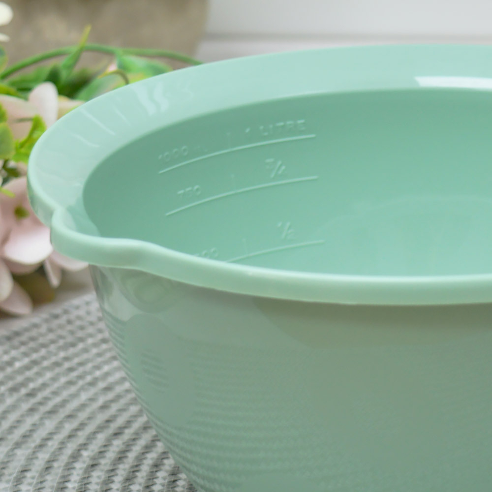 Миска 1л с носиком, бледно-оливковая